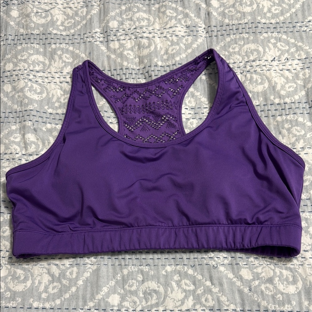 Purple Zyia bomber Sports Bra XXL